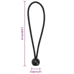 50 db bungeekötél gömbökkel 21 x 0,5 cm 6