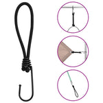 25 db bungeekötél kampókkal 17 cm 4