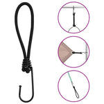 50 db bungeekötél kampókkal 17 cm 5