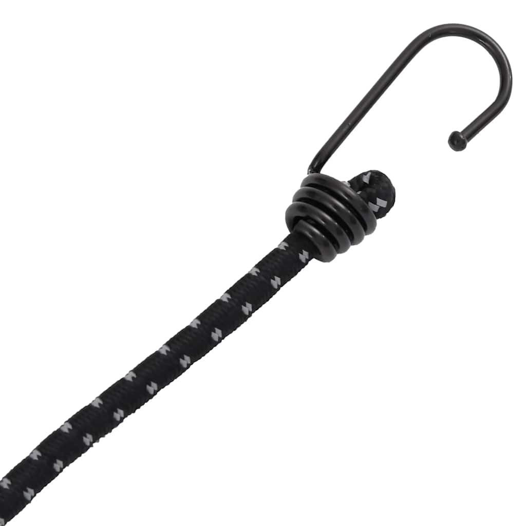 10 db bungeekötél fényvisszaverő csíkokkal és kampókkal 100 cm 5