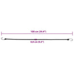 10 db bungeekötél fényvisszaverő csíkokkal és kampókkal 100 cm 7