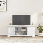 Fehér szerelt fa TV-szekrény 110 x 30 x 41 cm 3