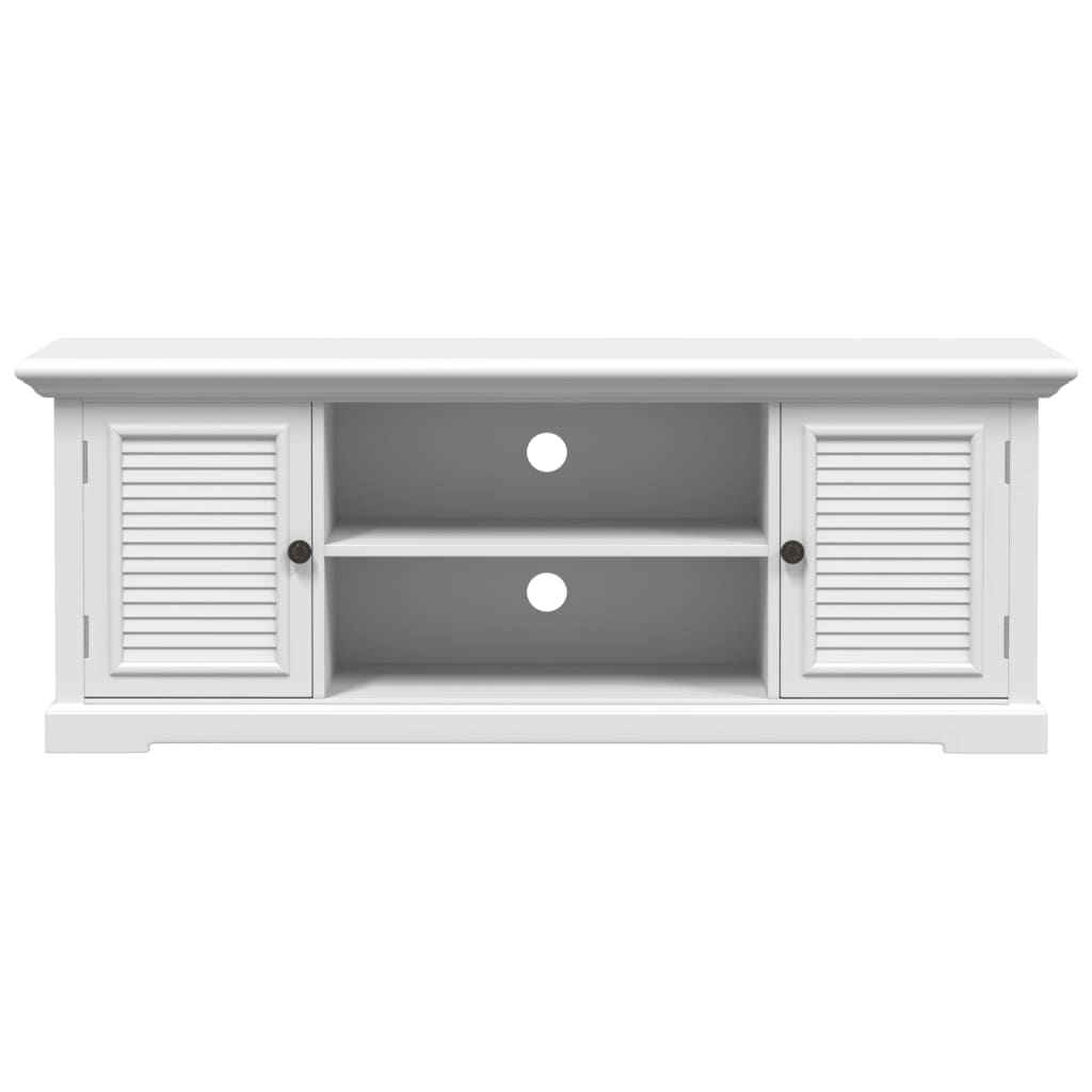 Fehér szerelt fa TV-szekrény 110 x 30 x 41 cm 5