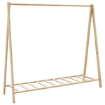 Bambusz ruhaállvány polcokkal 106 x 34 x 102 cm