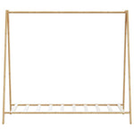 Bambusz ruhaállvány polcokkal 106 x 34 x 102 cm 4
