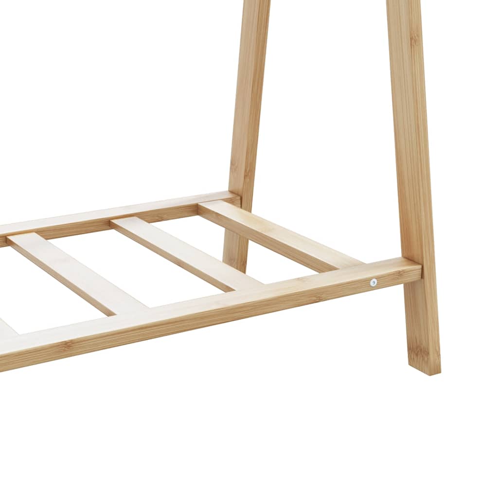 Bambusz ruhaállvány polcokkal 106 x 34 x 102 cm 8