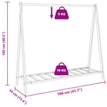 Bambusz ruhaállvány polcokkal 106 x 34 x 102 cm 9
