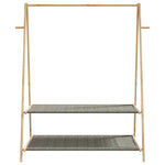 Bambusz ruhaállvány polcokkal 132 x 45,5 x 150,5 cm 4