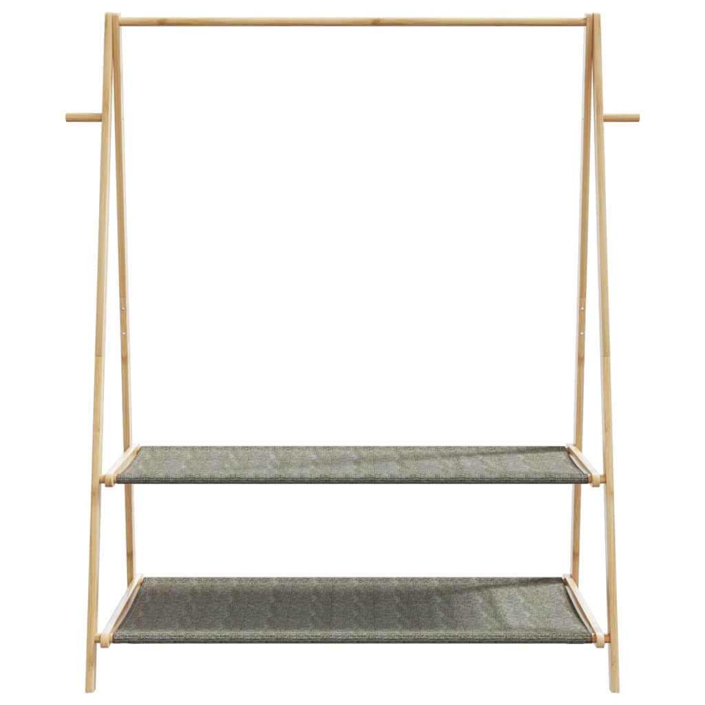 Bambusz ruhaállvány polcokkal 132 x 45,5 x 150,5 cm 4