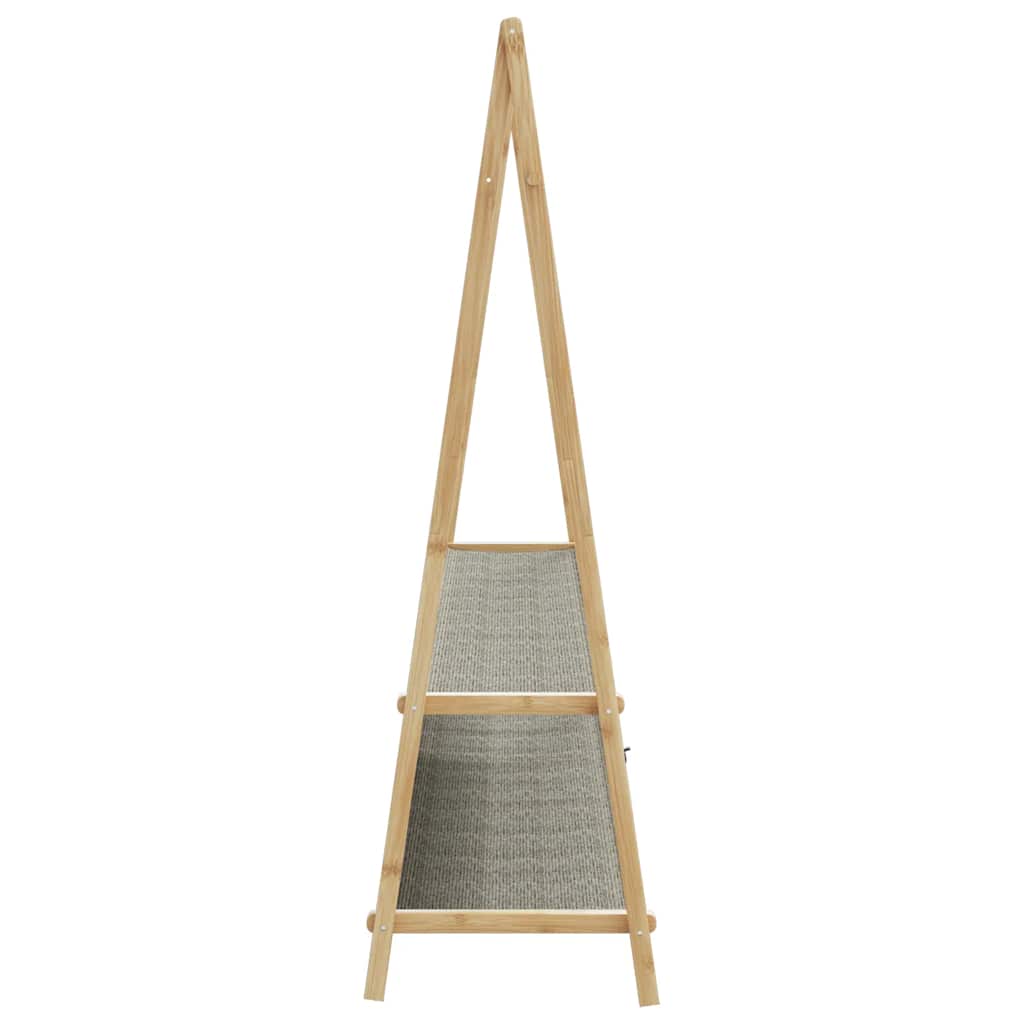 Bambusz ruhaállvány polcokkal 132 x 45,5 x 150,5 cm 5