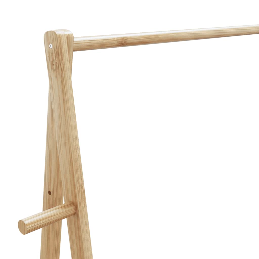 Bambusz ruhaállvány polcokkal 132 x 45,5 x 150,5 cm 7