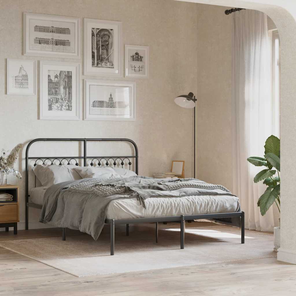 Fekete fém csere fejtámla 140 cm 3