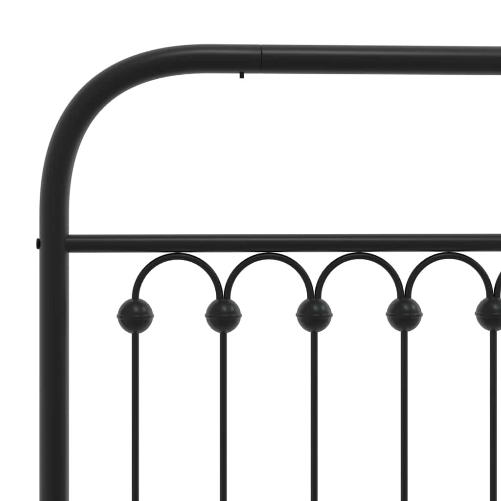 Fekete fém csere fejtámla 140 cm 5