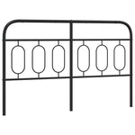 Fekete fém csere fejtámla 137 cm 2