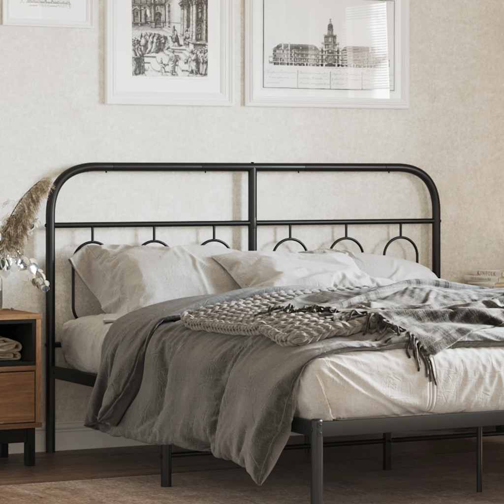 Fekete fém csere fejtámla 137 cm 3