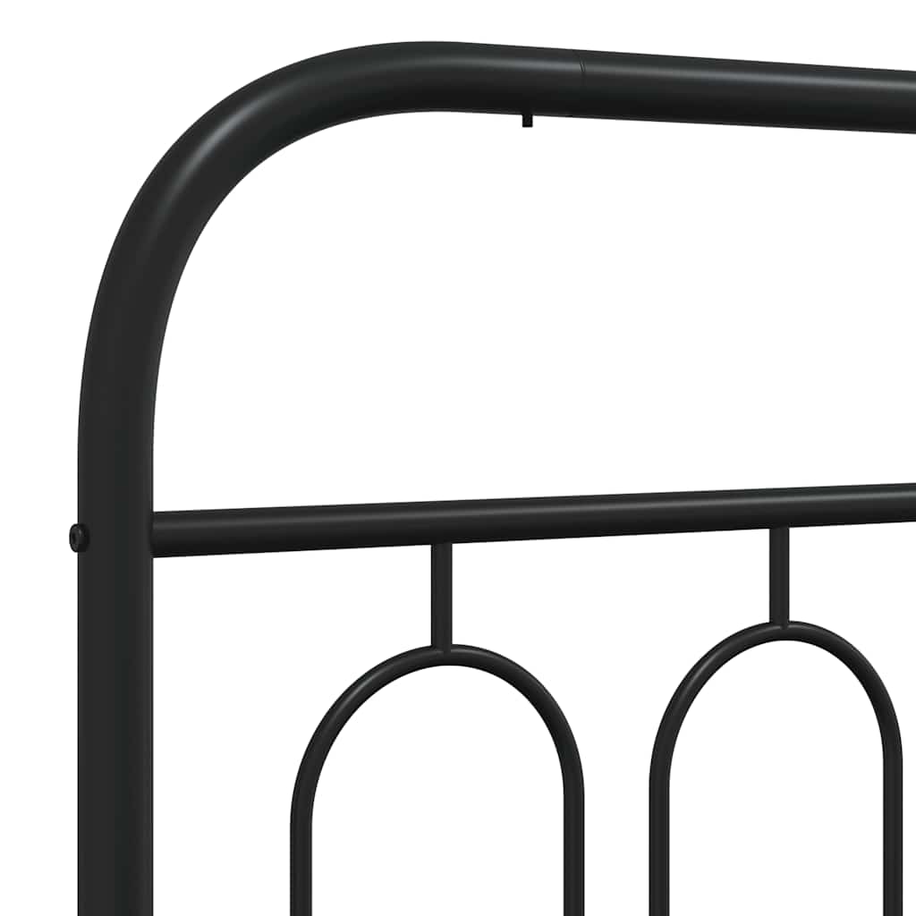 Fekete fém csere fejtámla 137 cm 5