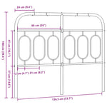 Fekete fém csere fejtámla 137 cm 6