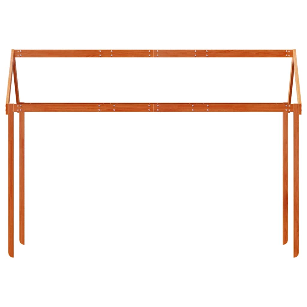 Viaszbarna tömör fenyőfa gyerekágytető 217 x 95,5 x 159 cm 4