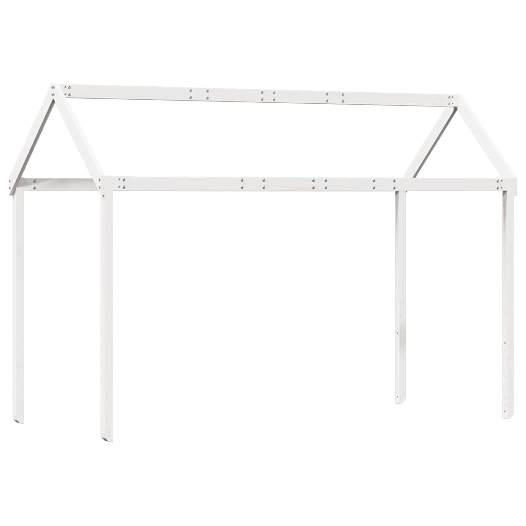 Fehér tömör fenyőfa gyerekágytető 217 x 85,5 x 154 cm 2