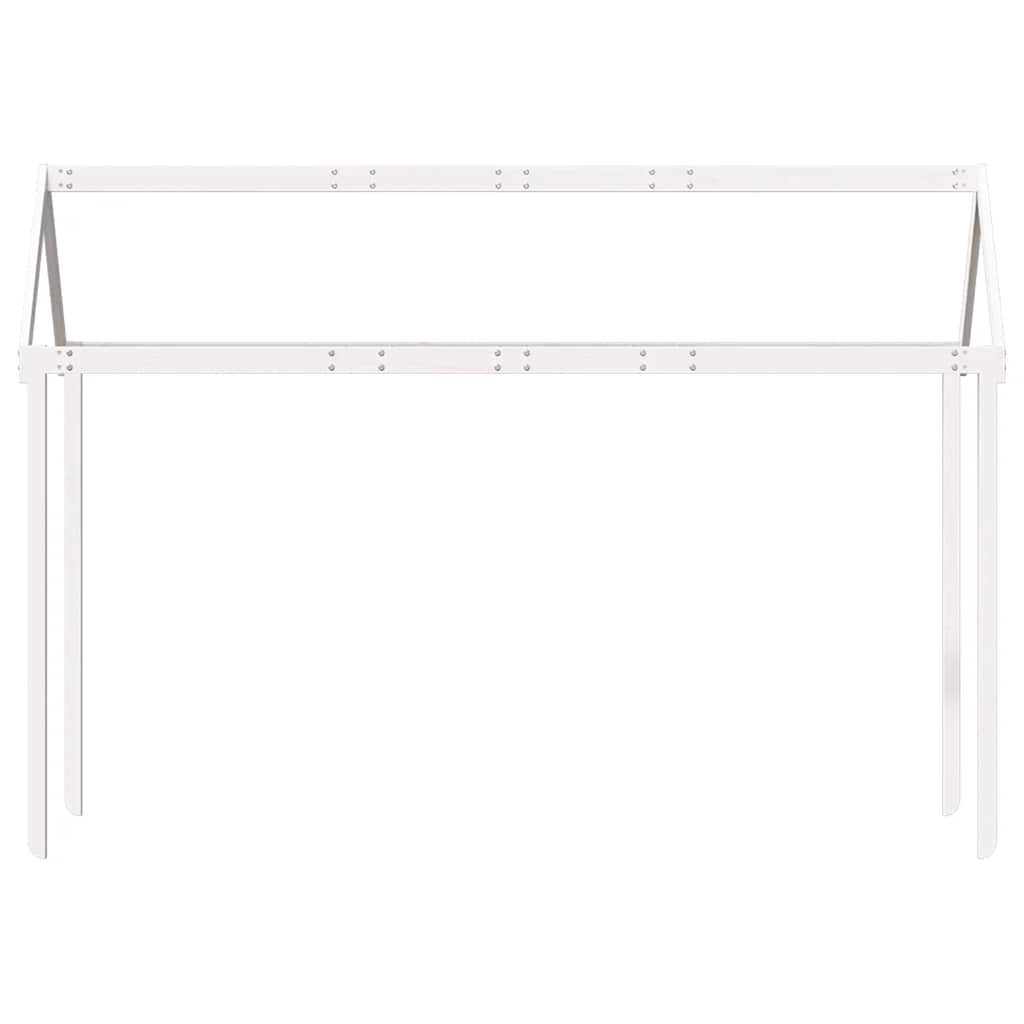 Fehér tömör fenyőfa gyerekágytető 217 x 85,5 x 154 cm 4