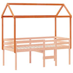 Viaszbarna tömör fenyőfa gyerekágytető 207 x 80,5 x 151,5 cm 3