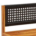 Kétszemélyes akácfa és rattan kerti kanapé párnákkal 8