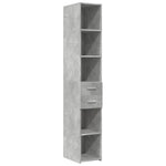 Betonszürke szerelt fa magasszekrény 30 x 42,5 x 185 cm 2