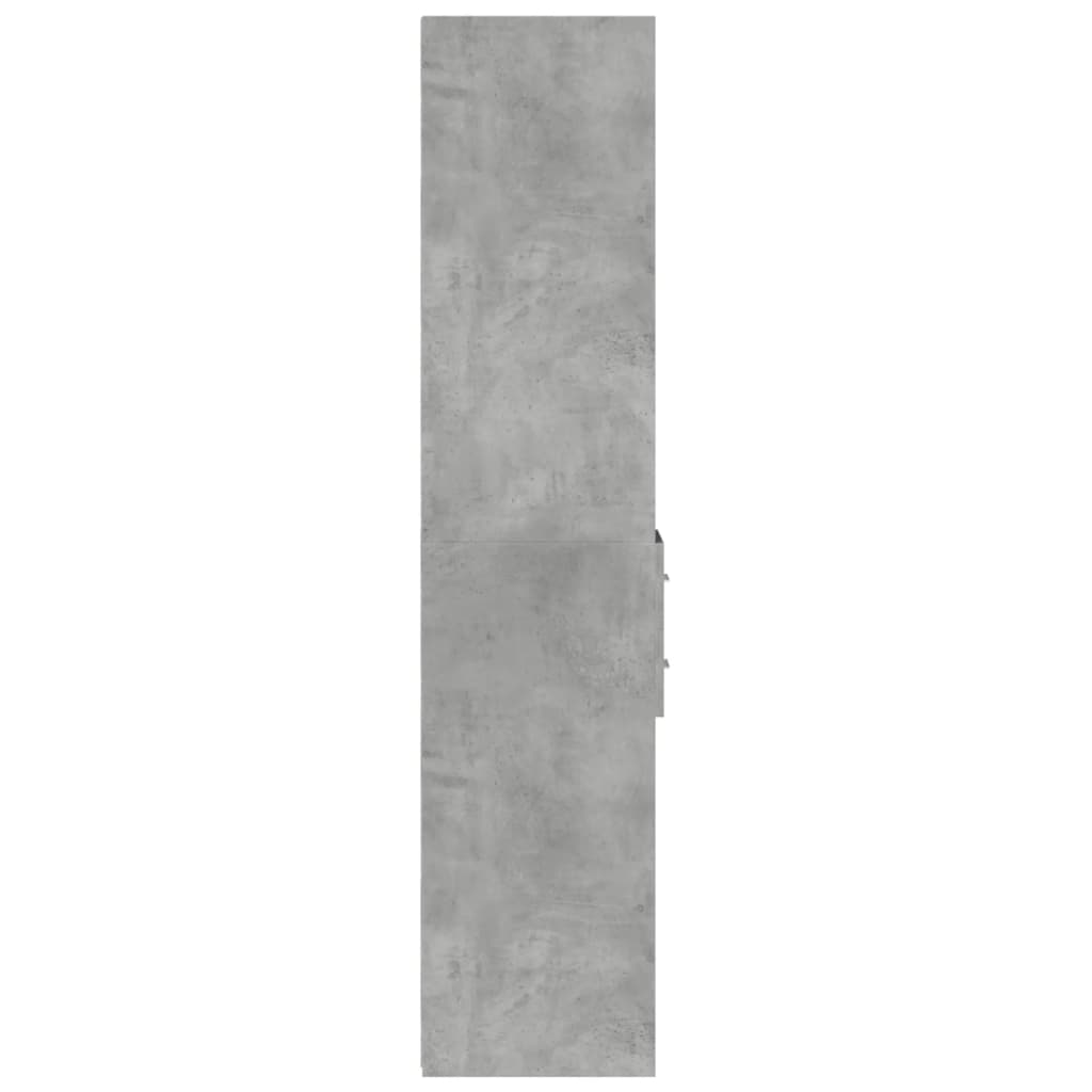 Betonszürke szerelt fa magasszekrény 30 x 42,5 x 185 cm 5