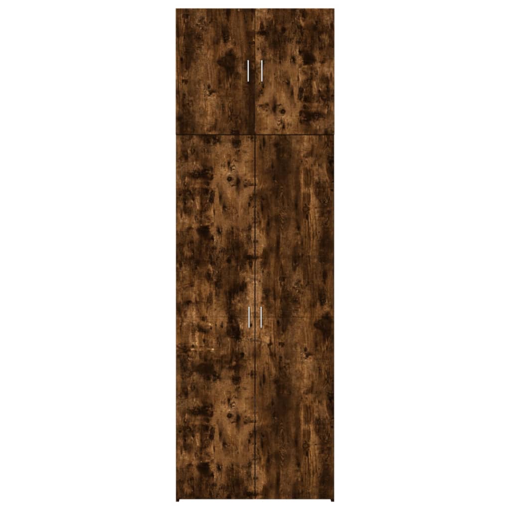 Füstös tölgy színű szerelt fa magasszekrény 80 x 42,5 x 249 cm 5