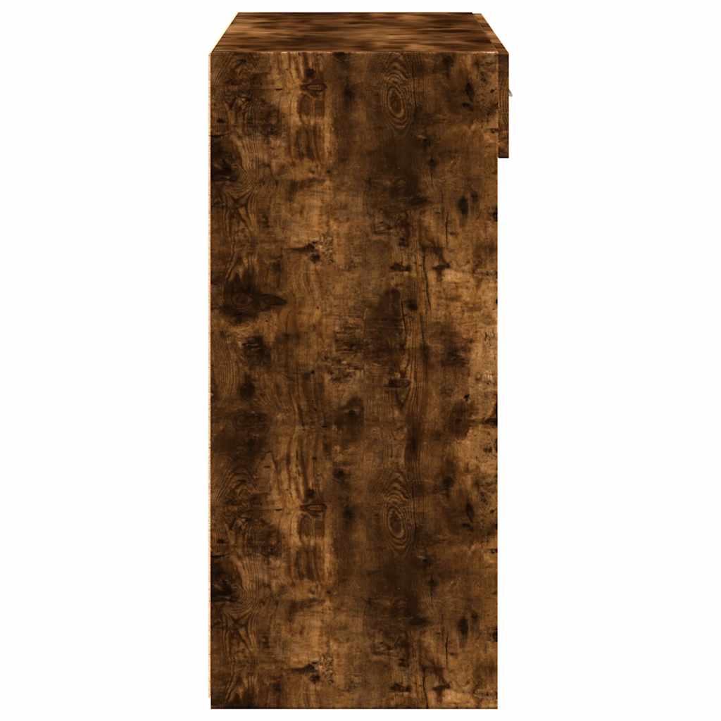Füstös tölgy színű szerelt fa magasszekrény 80 x 42,5 x 124 cm 5