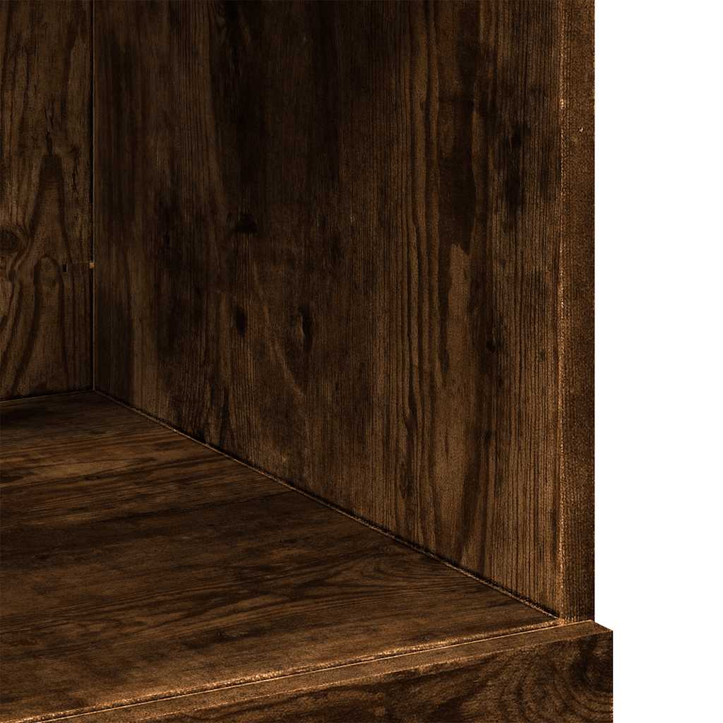 Füstös tölgy színű szerelt fa magasszekrény 80 x 42,5 x 124 cm 8
