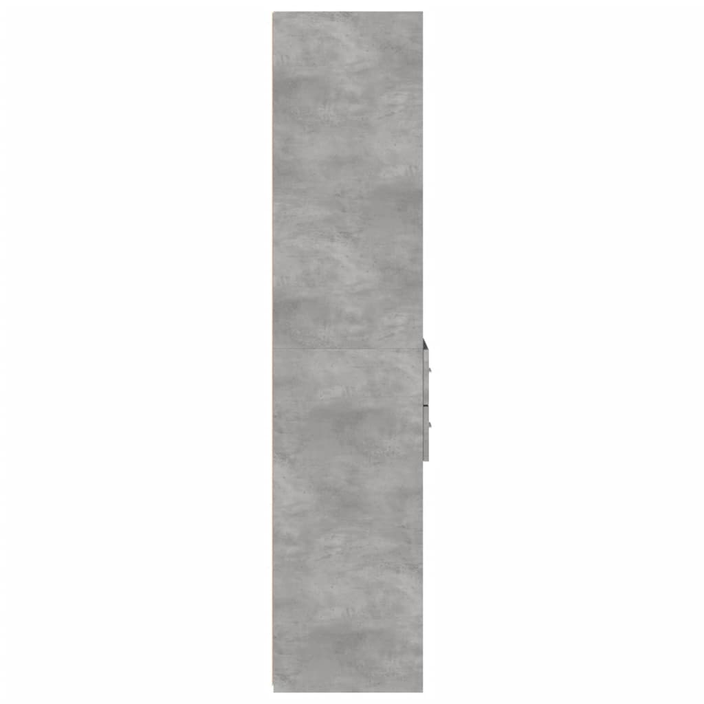 Betonszürke szerelt fa magasszekrény 40x42,5x185 cm 5