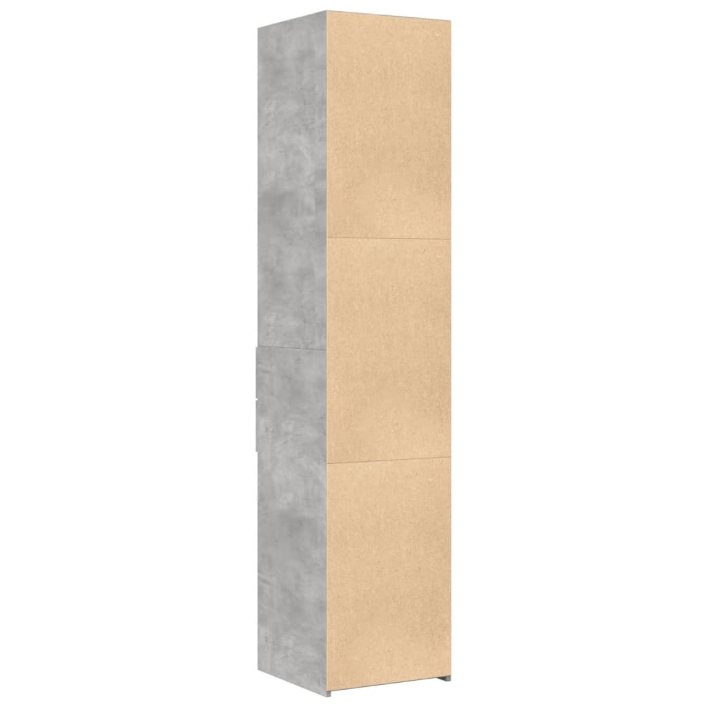Betonszürke szerelt fa magasszekrény 40x42,5x185 cm 6