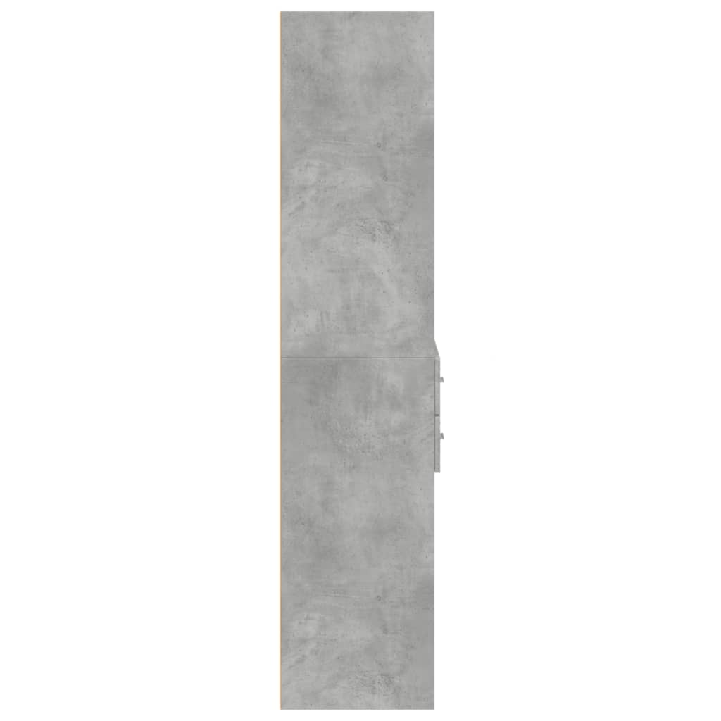 Betonszürke szerelt fa magasszekrény 70 x 42,5 x 185 cm 5