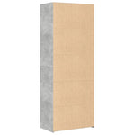 Betonszürke szerelt fa magasszekrény 70 x 42,5 x 185 cm 6