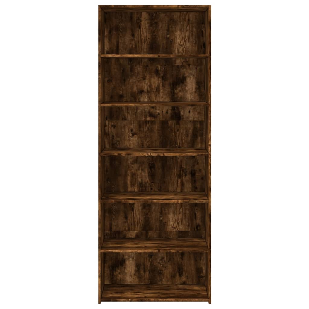 Füstös tölgy színű szerelt fa magasszekrény 70 x 41 x 185 cm 4