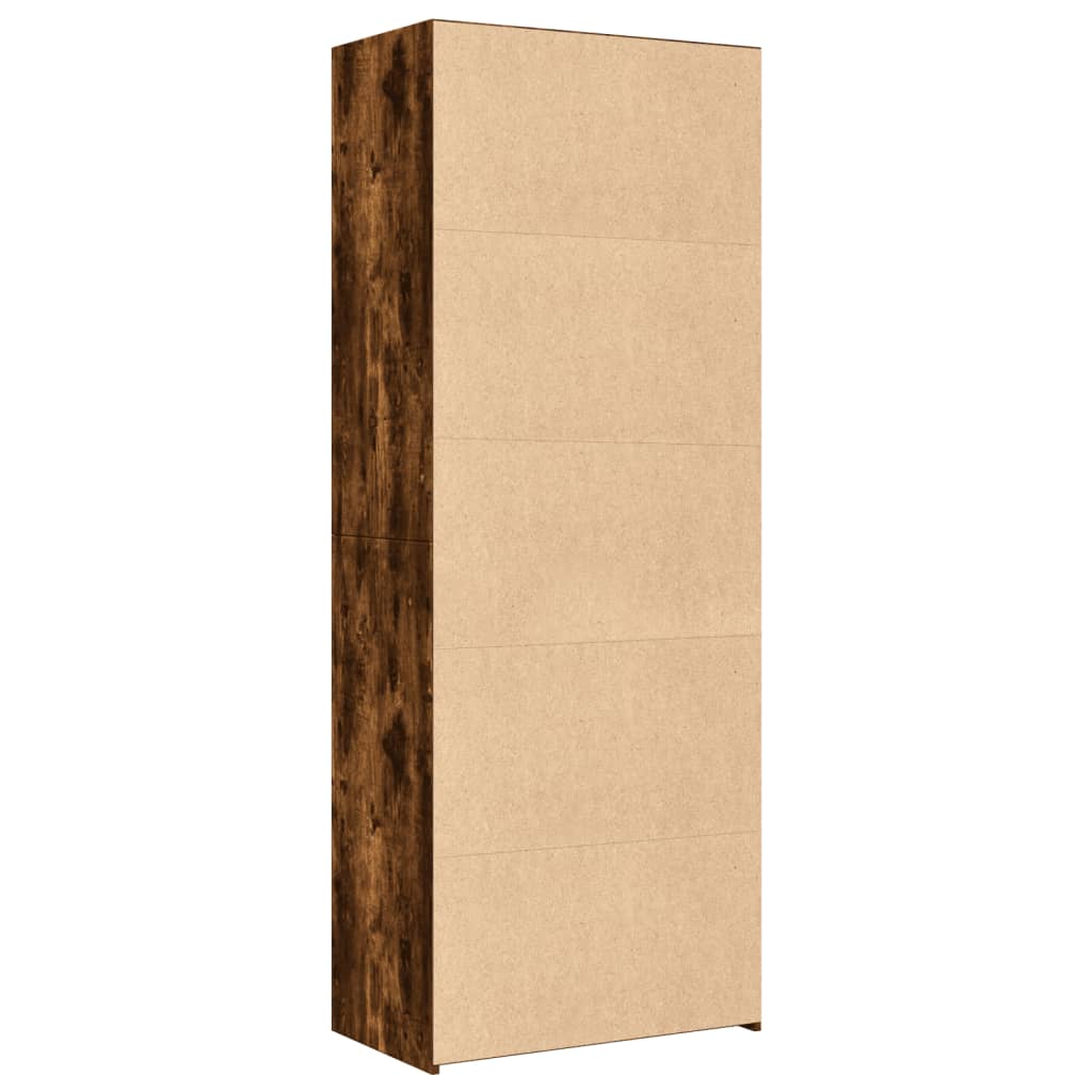 Füstös tölgy színű szerelt fa magasszekrény 70 x 41 x 185 cm 6