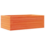 Viaszbarna tömör fenyőfa kerti virágtartó 70 x 40 x 23 cm 2