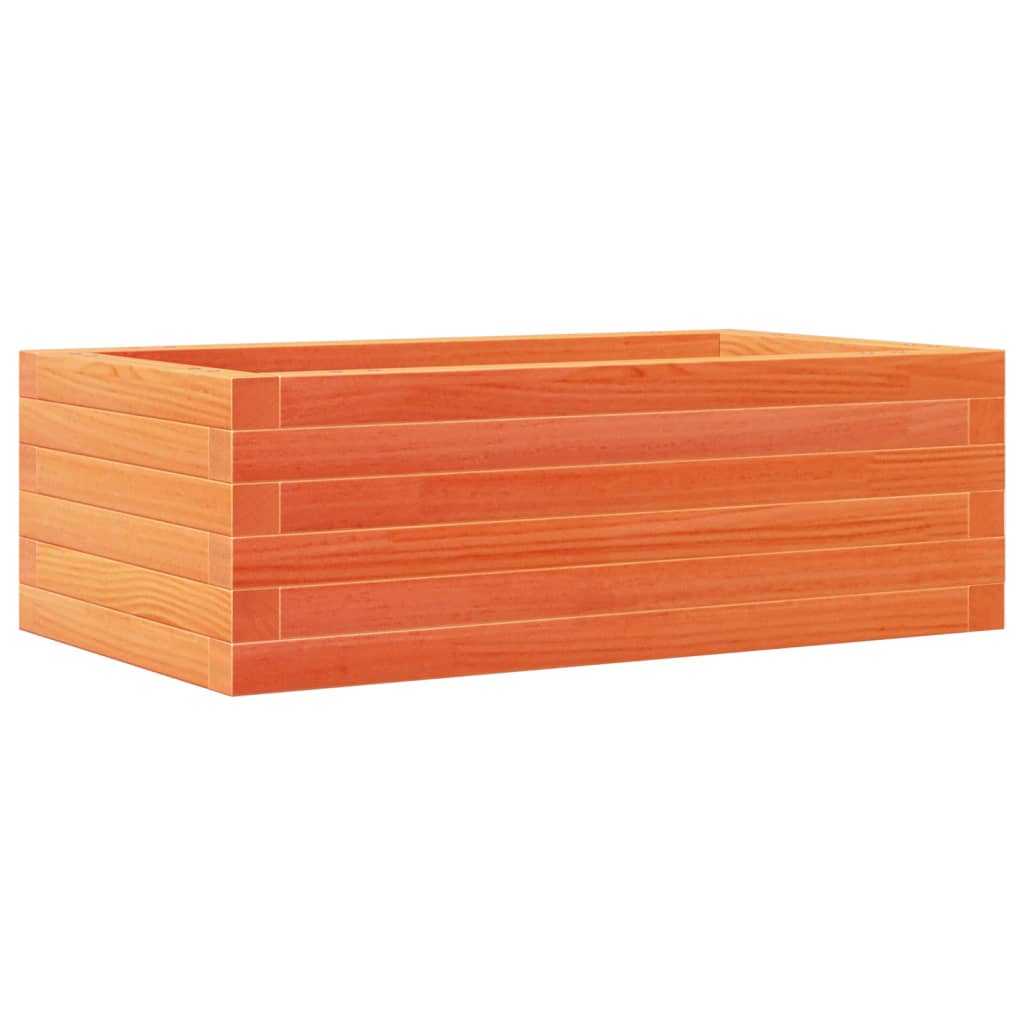 Viaszbarna tömör fenyőfa kerti virágtartó 70 x 40 x 23 cm 2