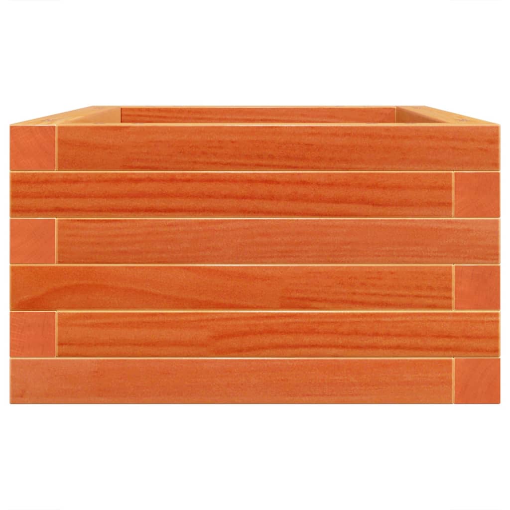 Viaszbarna tömör fenyőfa kerti virágtartó 70 x 40 x 23 cm 6