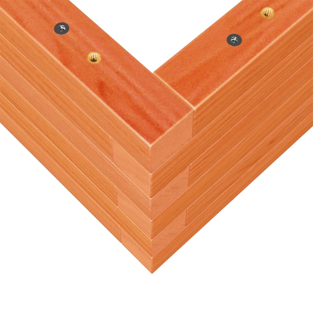 Viaszbarna tömör fenyőfa kerti virágtartó 70 x 40 x 23 cm 8