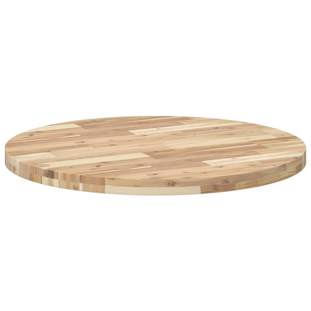Kerek tömör akácfa asztallap Ø80 x 4 cm 5