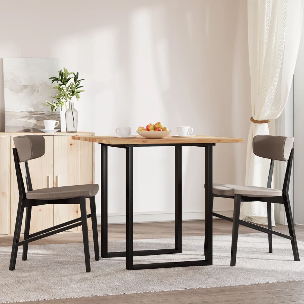 Négyzet alakú tömör akácfa asztallap 80 x 80 x 2 cm 3