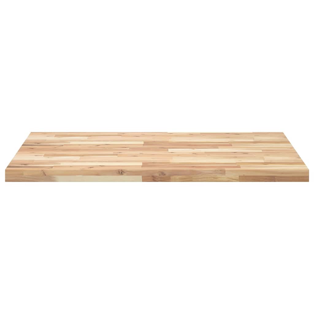 Négyszög alakú tömör akácfa asztallap 100 x 80 x 4 cm 5