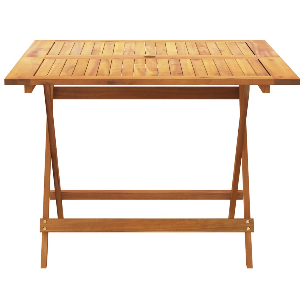 5 részes kék és fehér szövet és tömör fa kerti étkezőgarnitúra 6