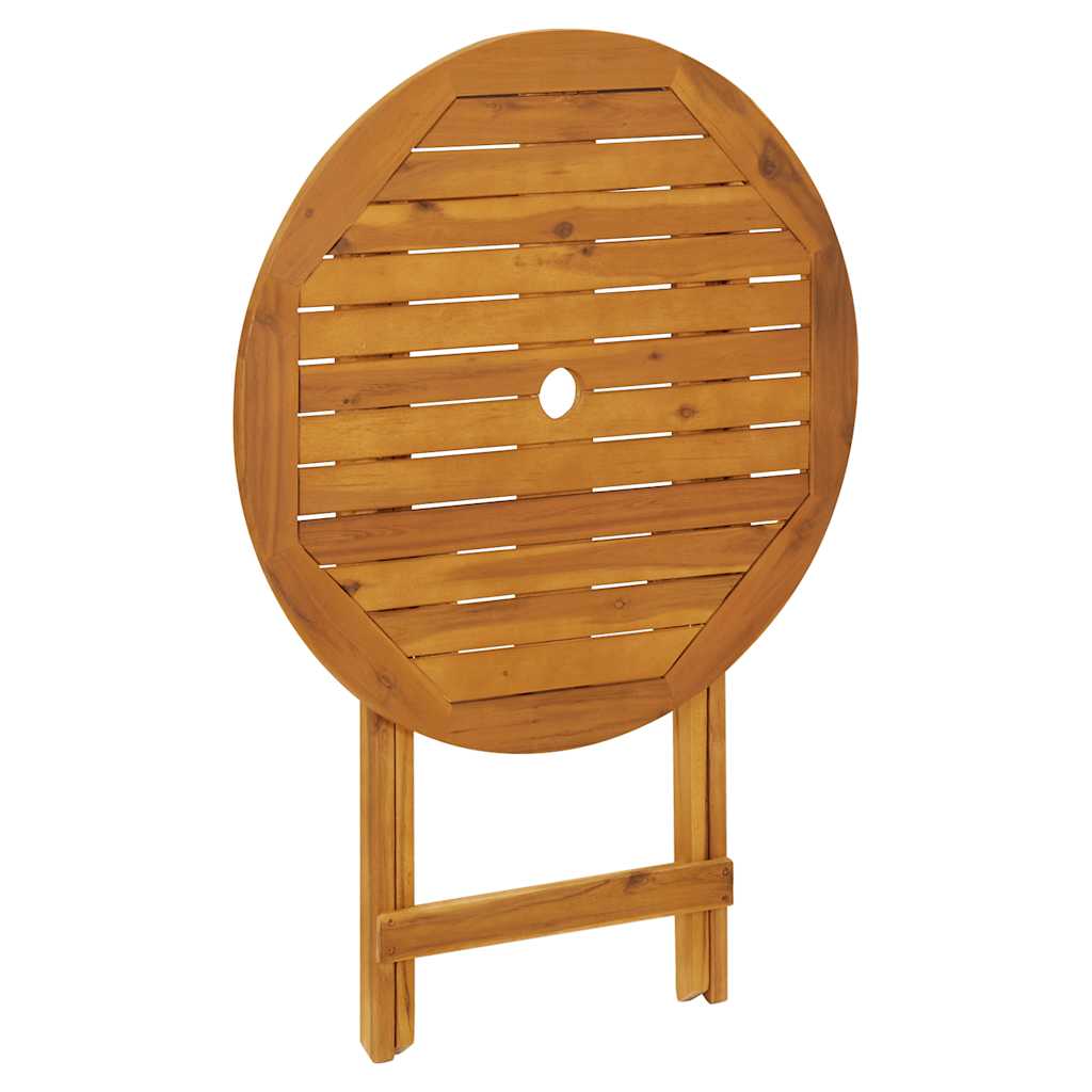 3 részes fekete polyrattan és tömör fa bisztrószett 8