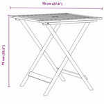 3 részes szürke polipropilén és tömör fa bisztrószett 13