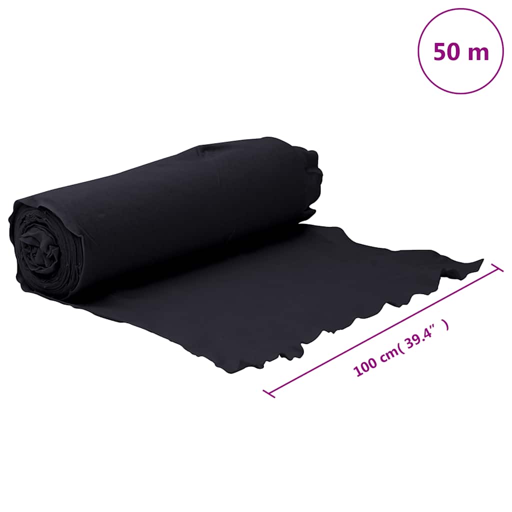 Fekete poliészter szál geotextília talajtakaró 1 x 50 m 10