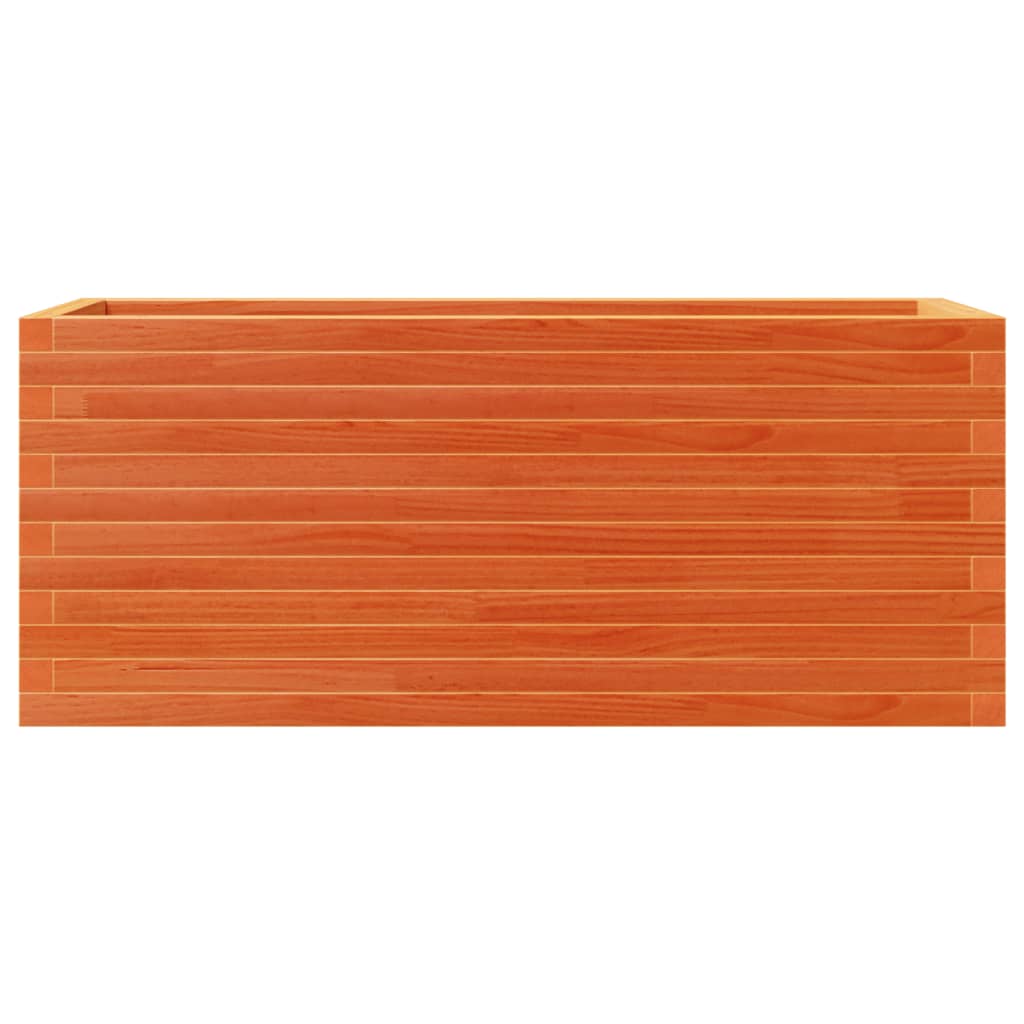 Viaszbarna tömör fenyőfa kerti virágláda 110 x 40 x 46 cm 5