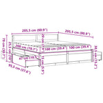 Tömör fenyőfa ágy fiókkal és matraccal 200 x 200 cm 14